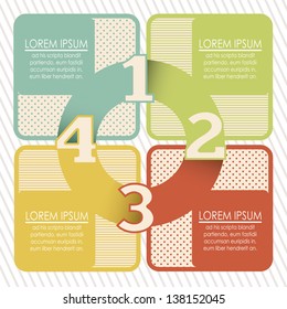 Illustration of Numbers Brochure, step by step, count or list, vector illustration
