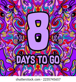 illustration of numbers for counting days or counting anything for poster template in abstract style