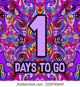 illustration of numbers for counting days or counting anything for poster template in abstract style