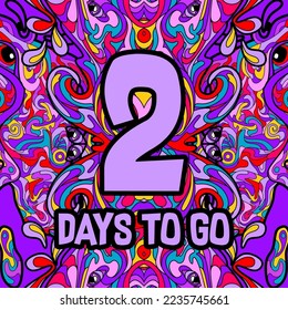 illustration of numbers for counting days or counting anything for poster template in abstract style