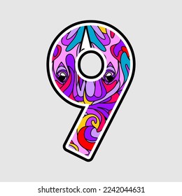 ilustración de números, ilustración de días de recuento de números, tiempo de recuento