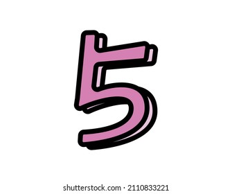 Illustration of numbers Handwritten. Vector illustration.