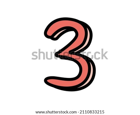 Illustration of numbers Handwritten. Vector illustration.