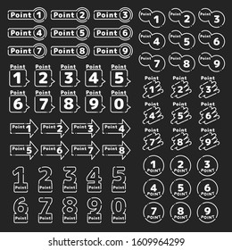Illustration of numbers icon set.