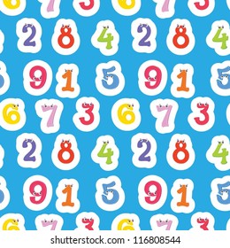 illustration of numbers on a blue background