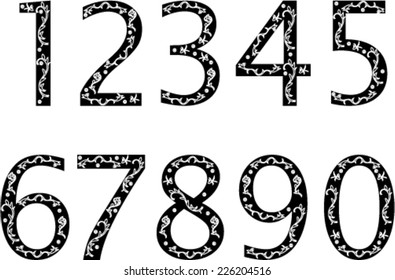 illustration of numbers - vector
