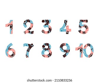 Illustration Numbers Vector Illustration Colorful Letters Stock Vector ...