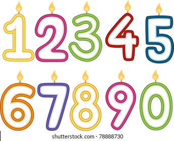 Number Birthday Candle Images Stock Photos Vectors Shutterstock