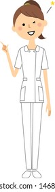 Illustration of a nurse to explain.