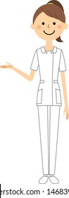Illustration of a nurse to explain.