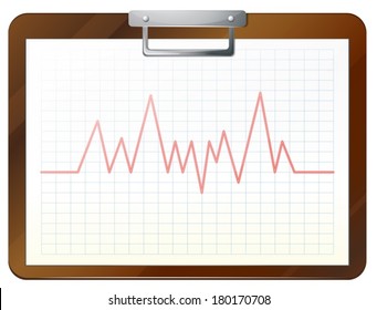 Illustration of a nurse file with a record on a white background