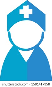 illustration of nurse icon, sticker,tshirt print, vector illustration
