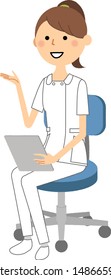 Illustration of a nurse interviewing.