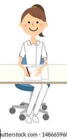 Illustration of a nurse interviewing.