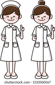 Illustration of a nurse making good hand gesture