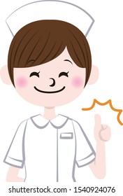 Illustration of a nurse making good thumbs up gesture