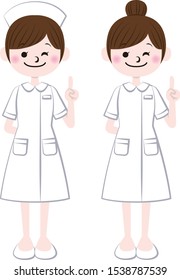 Illustration of a Nurse Pointing the Finger at something
