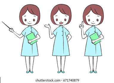 Illustration of a nurse taking a pose