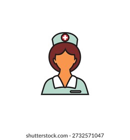 Ilustración de una enfermera, Vector