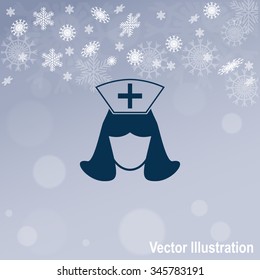 Illustration of nurse. Vector
