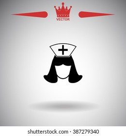 Illustration of nurse. Vector