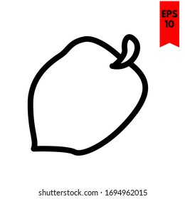 illustration of nut flat icon