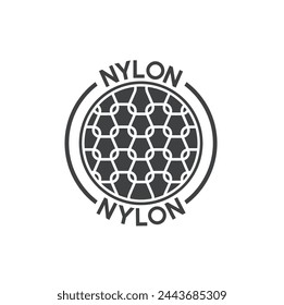 illustration of nylon yarn, nylon icon, vector art.