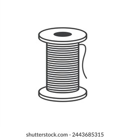 illustration of nylon yarn, nylon icon, vector art.