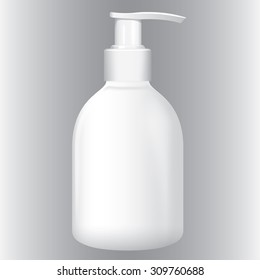 Illustration object liquid soap cosmetic packaging, pump. Ideal for catalogs, newsletters and catalogs packaging 3D