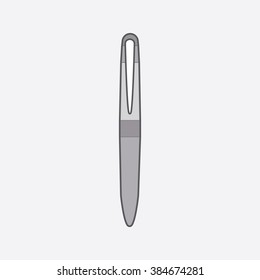 Illustration of objects every daily carry: Metal ballpoint pen
