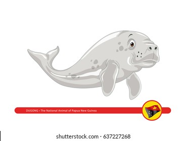 An Illustration of Ocean animal Dugong