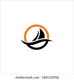 illustration ocean logo vector icon