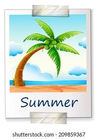 Ilustración de las vistas al océano en verano