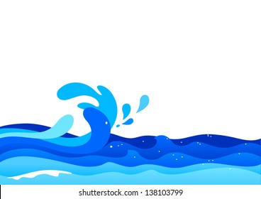 Illustration of ocean waves