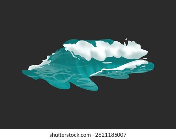 Illustration of an Ocean Waves Painting