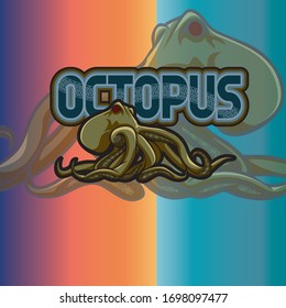 Illustration of octopus character. Ready to use for logo or any other purpose