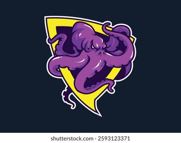 Illustration of an Octopus Esport Logo