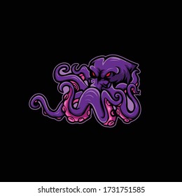 illustration of octopus e-sport mascot graphic