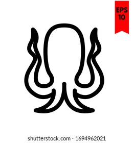 illustration of octopus flat icon