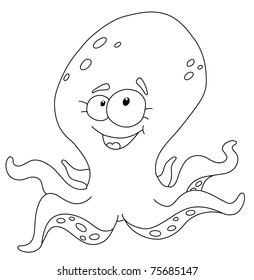 Cute Little Jellyfish Vector Cartoon Jellyfish Stock Vector (Royalty ...