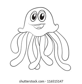 illustration of  an octopus on a white background