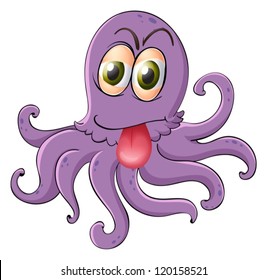 ilustración de un pulpo sobre un fondo blanco