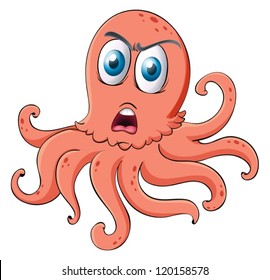 illustration of an octopus on a white background