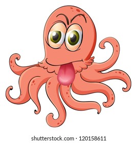 illustration of an octopus on a white background