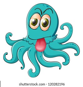 illustration of an octopus on a white background