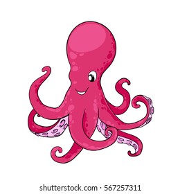 illustration of an octopus on a white background