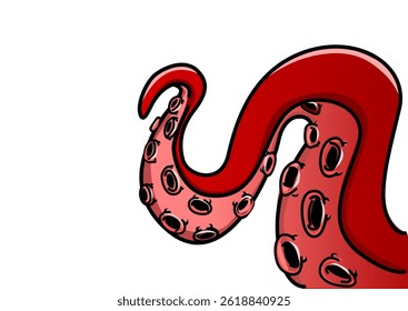 illustration of an octopus tentacle