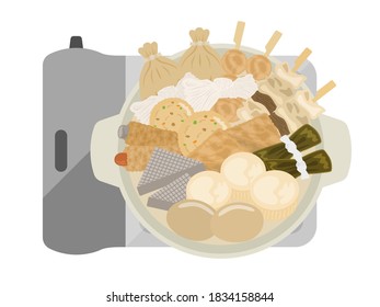 Illustration of an oden pot.