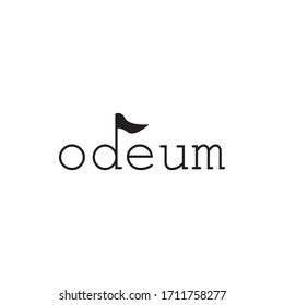 an illustration of odeum with a musical note