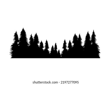 Illustration of, Forest Silhouette Background 